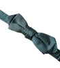 Dolce & Gabbana Green Silk Fantasy Adjustable Neck Men Papillon Bow Tie