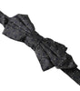 Dolce & Gabbana Black Silk Patterned Adjustable Neck Men Papillon Bow Tie