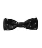 Dolce &amp; Gabbana Black Silk Floral Adjustable Neck Men Papillon Bow Tie