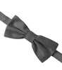 Dolce & Gabbana Gray Silk Patterned Adjustable Neck Men Bow Tie