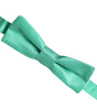 Dolce & Gabbana Mint Green Silk Adjustable Neck Men Bow Tie