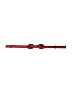 Dolce &amp; Gabbana Red Silk Jacquard Adjustable Neck Men Bow Tie