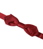 Dolce &amp; Gabbana Red Silk Jacquard Adjustable Neck Men Bow Tie