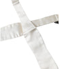 Dolce &amp; Gabbana White Silk Slim Skinny Necktie Men Bow Tie