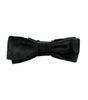 Dolce &amp; Gabbana Black Velvet Cotton Adjustable Neck Men Bow Tie