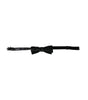 Dolce &amp; Gabbana Black Velvet Cotton Adjustable Neck Men Bow Tie