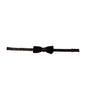 Dolce &amp; Gabbana Black Velvet Cotton Adjustable Neck Men Bow Tie