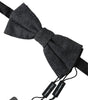 Dolce &amp; Gabbana Dark Gray Silk Adjustable Neck Men Bow Tie
