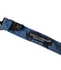 Dolce &amp; Gabbana Blue Satin Silk Adjustable Neck Men Bow Tie