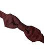 Dolce &amp; Gabbana Red Silk Fantasy Adjustable Neck Men Bow Tie