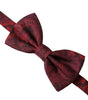 Dolce &amp; Gabbana Red Silk Floral Adjustable Neck Men Bow Tie