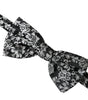 Dolce &amp; Gabbana Black Floral Silk Adjustable Neck Men Bow Tie