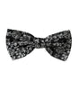 Dolce &amp; Gabbana Black Floral Silk Adjustable Neck Men Bow Tie