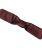 Dolce &amp; Gabbana Maroon Floral Silk Adjustable Neck Men Bow Tie