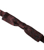 Dolce &amp; Gabbana Maroon Floral Silk Adjustable Neck Men Bow Tie