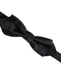Dolce &amp; Gabbana Black Silk Adjustable Neck Men Bow Tie