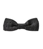 Dolce &amp; Gabbana Black Silk Patterned Adjustable Neck Men Bow Tie