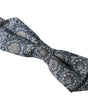 Dolce &amp; Gabbana Gray Silk Patterned Adjustable Neck Men Bow Tie