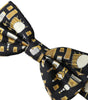 Dolce &amp; Gabbana Black Silk Cocktail Adjustable Neck Men Bow Tie