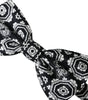 Dolce &amp; Gabbana Black White Printed Adjustable Neck Men Bow Tie