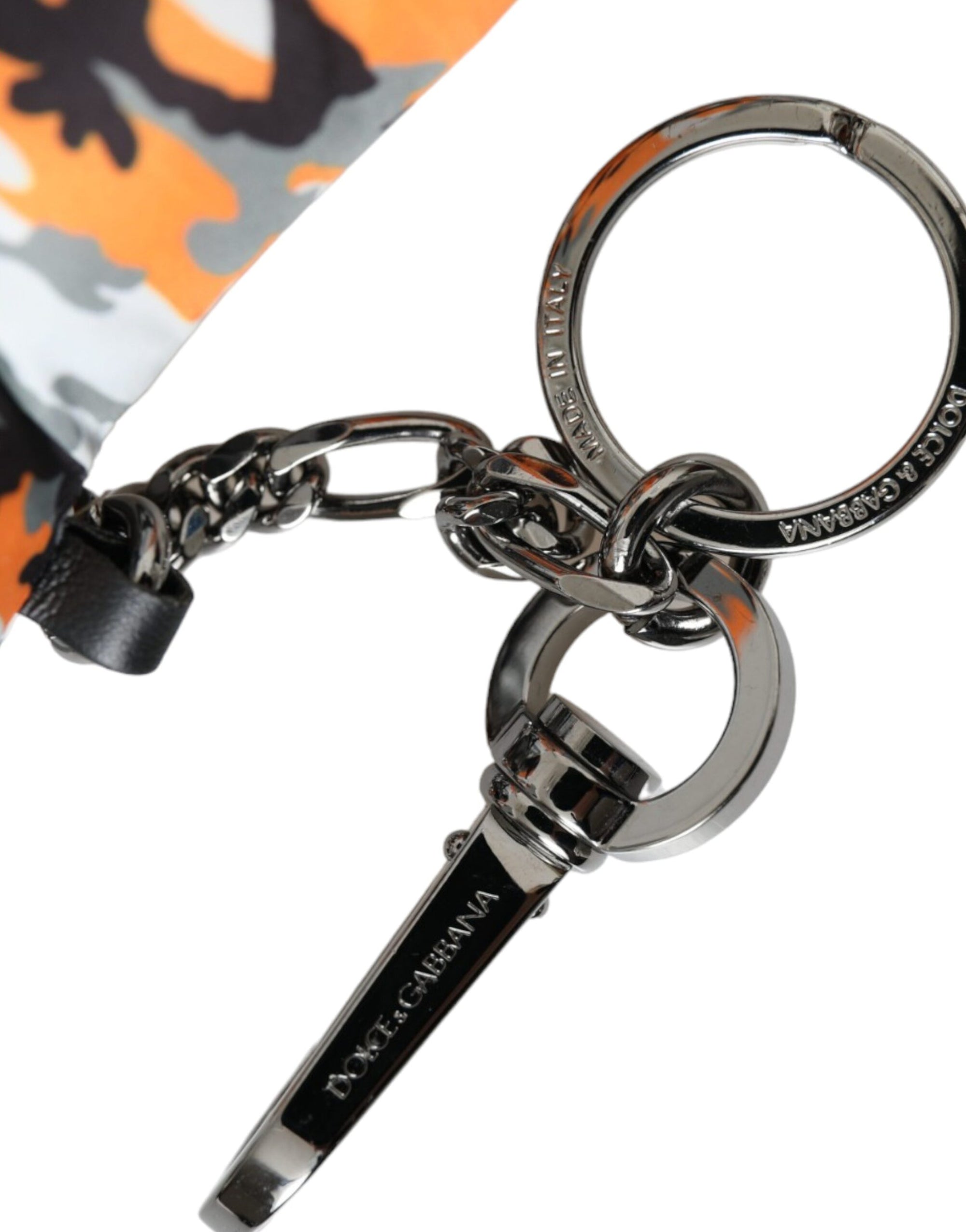 Porte-clés Dolce &amp; Gabbana à motif camouflage multicolore et silhouette animale