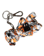 Porte-clés Dolce &amp; Gabbana à motif camouflage multicolore et silhouette animale