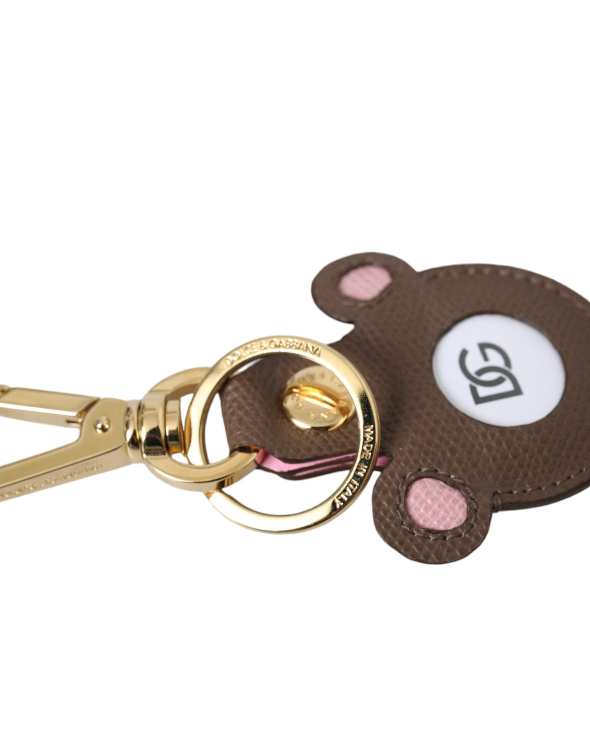 Porte-clés Dolce &amp; Gabbana en cuir de veau Dauphine multicolore avec logo DG