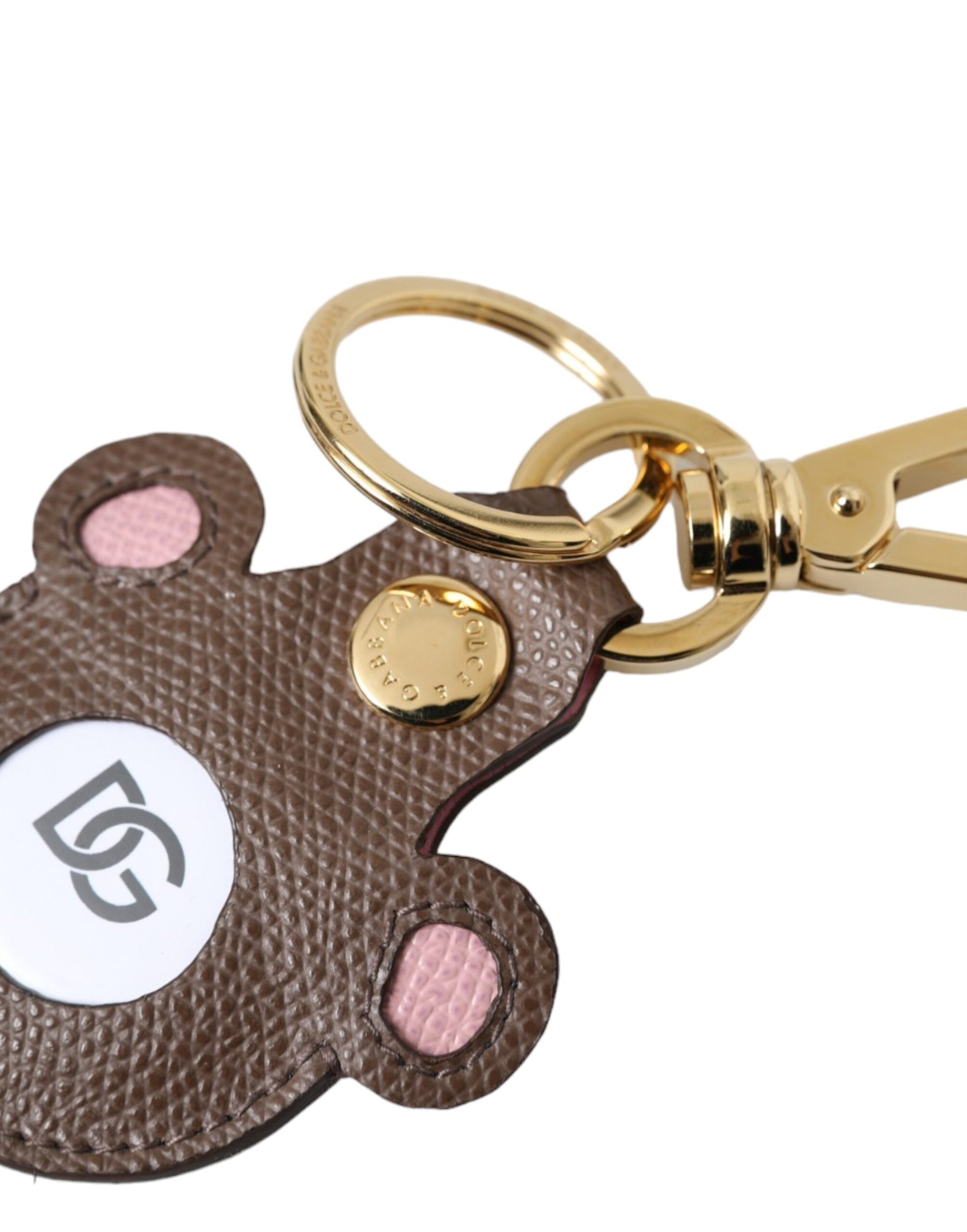 Porte-clés Dolce &amp; Gabbana en cuir de veau Dauphine multicolore avec logo DG
