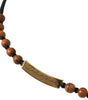 Dolce & Gabbana Black Gold Wooden Beaded Logo Pendant