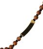 Dolce & Gabbana Black Gold Wooden Beaded Logo Pendant