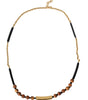 Dolce & Gabbana Black Gold Wooden Beaded Logo Pendant