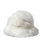 Dolce &amp; Gabbana White Acrylic Fur Womens Bucket Hat