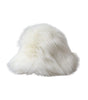 Dolce &amp; Gabbana White Acrylic Fur Womens Bucket Hat