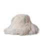 Dolce &amp; Gabbana Off White Acrylic Fur Womens Bucket Hat