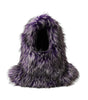 Dolce &amp; Gabbana Purple Faux Fur Whole Head Wrap Hat
