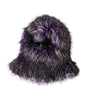 Dolce &amp; Gabbana Purple Faux Fur Whole Head Wrap Hat