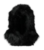 Dolce &amp; Gabbana Black Faux Fur Whole Head Wrap Hat