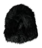 Dolce &amp; Gabbana Black Faux Fur Whole Head Wrap Hat