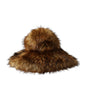 Dolce &amp; Gabbana Brown Modacrylic Faux Fur Bucket Hat