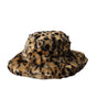 Dolce &amp; Gabbana Brown Leopard Fur Women Bucket Hat