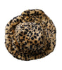 Dolce &amp; Gabbana Brown Leopard Fur Women Bucket Hat