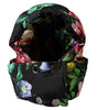 Dolce &amp; Gabbana Black Floral Print Whole Head Wrap Hat