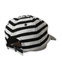 Dolce &amp; Gabbana Black White Stripe Amore Heart Applique Baseball Hat