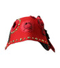Dolce &amp; Gabbana Red Crystal Gold Roses Brooch Embellished Hat