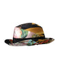 Dolce &amp; Gabbana Multicolor Patchwork Women Fedora Wide Brim Hat