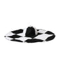 Dolce &amp; Gabbana Black White Checkered Wide Brim Floppy Hat