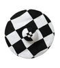 Dolce &amp; Gabbana Black White Checkered Wide Brim Floppy Hat