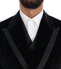 Costume trois pièces slim noir élégant Dolce &amp; Gabbana