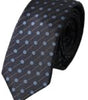 Dolce &amp; Gabbana Black Blue Polka Dot Silk Adjustable Men Tie
