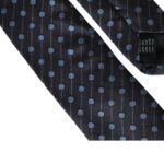 Dolce &amp; Gabbana Black Blue Polka Dot Silk Adjustable Men Tie